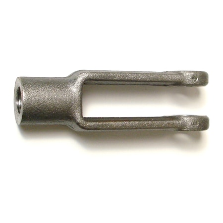 Midwest Fastener Yoke End, Steel, 7/16"-20 Thrd Sz, 2-1/2" Overall Lg, 2 PK 32244